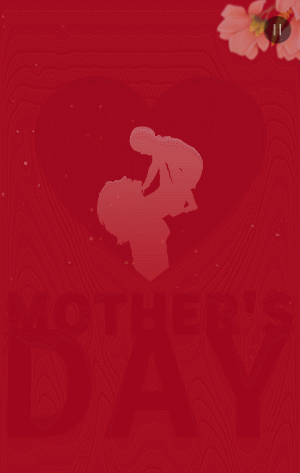 红金感恩母亲节节日宣传祝福模板