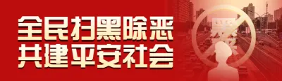 红色写实风格政府组织扫黑除恶投票活动banner