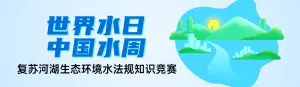 蓝色扁平风格政府组织中国水周/世界水日知识答题活动banner