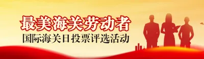 红色党建风格政府组织国际海关日投票活动banner
